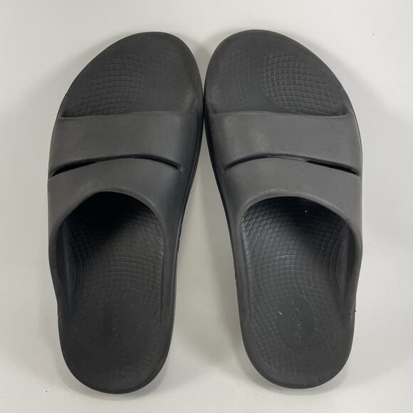 Oofos Ooahh Slide Sandals Mens Size 9 Black Comfort Recovery Shoes, Womens 11 - Picture 5 of 9